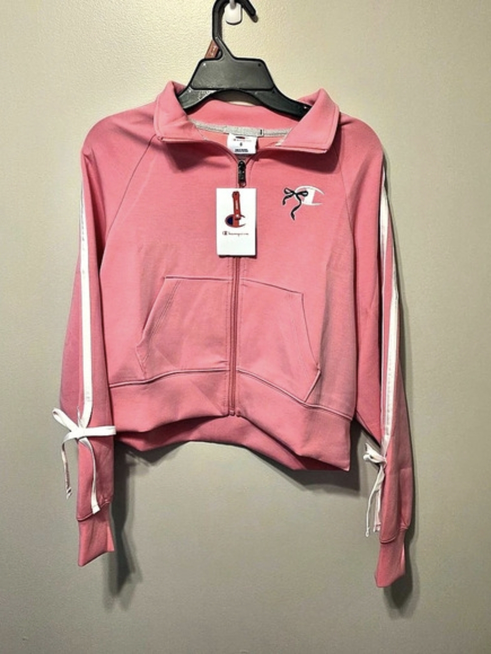 Champion In The Stands Full Zip Track Jacket Pink Medium